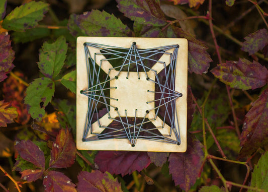 "Infinitum" Square Wire Wrapped Brass Pendant