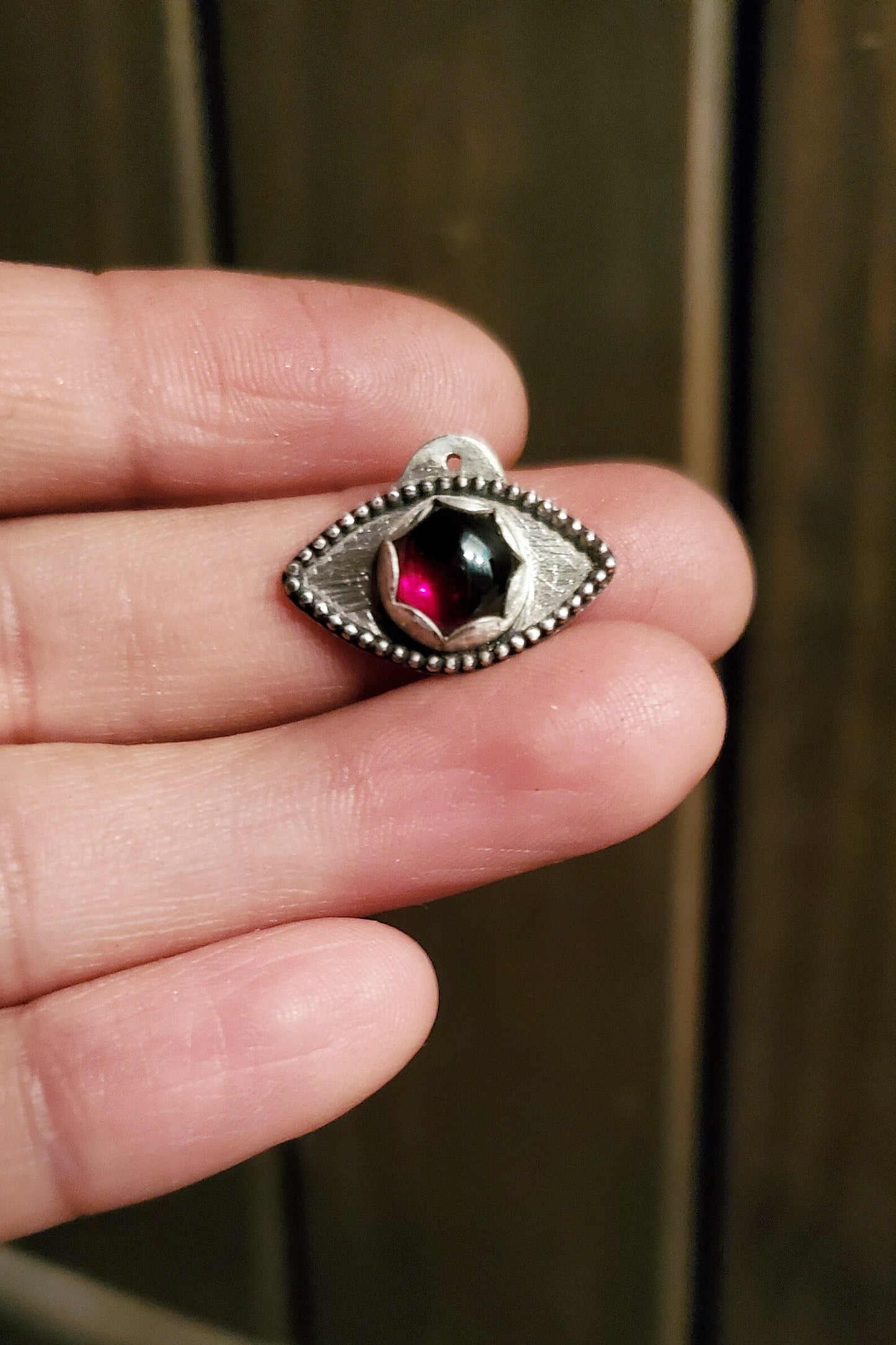 "Nazar" Evil Eye Amulet Sterling Silver Pendant